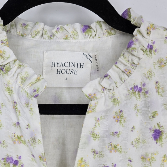 Hyacinth House Sweet Floral Amelia Mini Dress Size Small - Picture 3 of 7